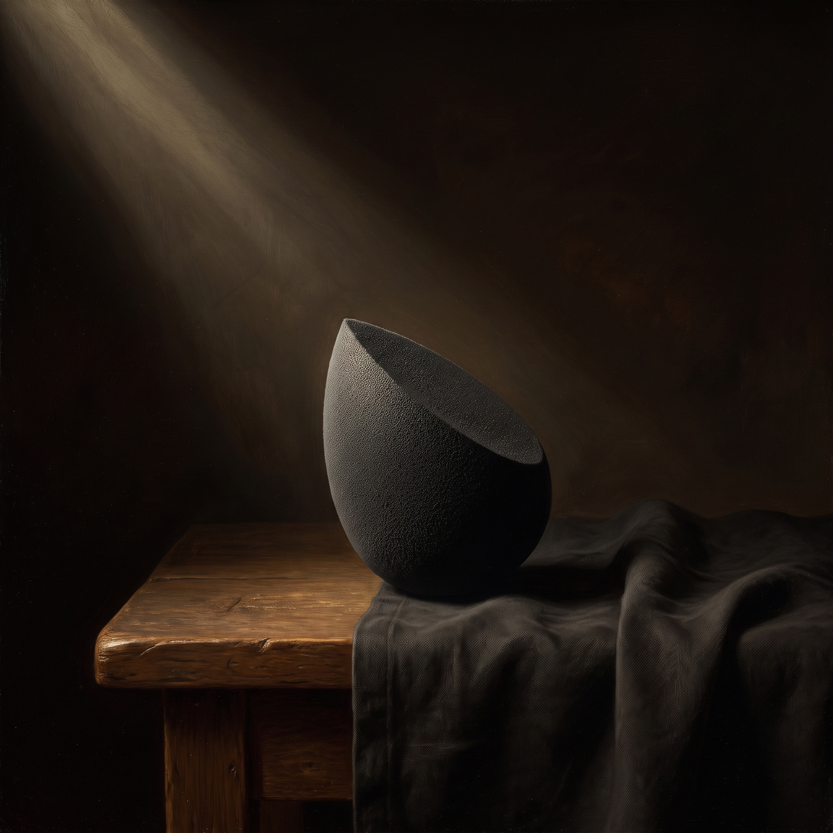 Classic Blender de YG Beauty sobre lino oscuro, luz de claroscuro