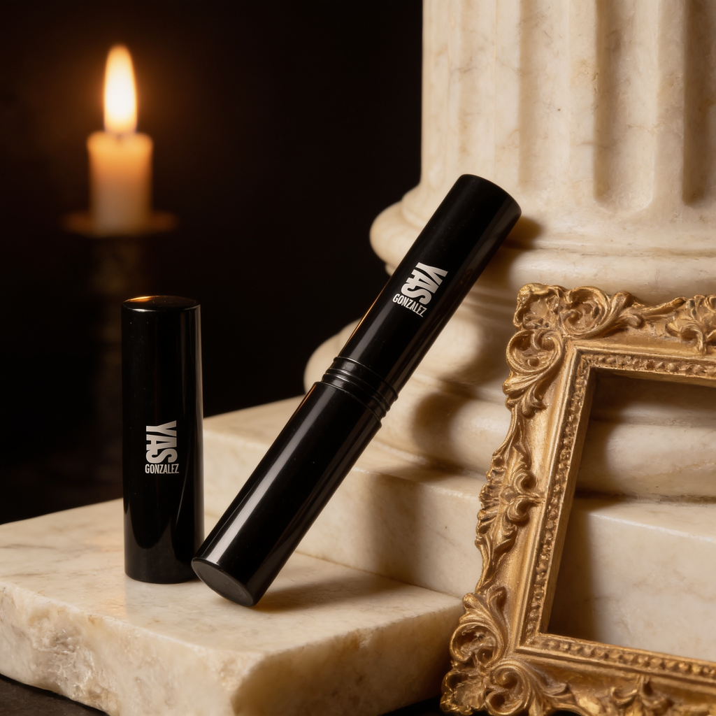 Creme Concealer Stick beside a gilded frame, YG Beauty editorial